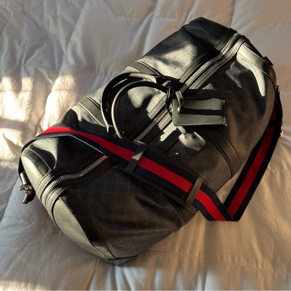 Gucci Gray and Black Duffel Bag - Picture 1 of 13